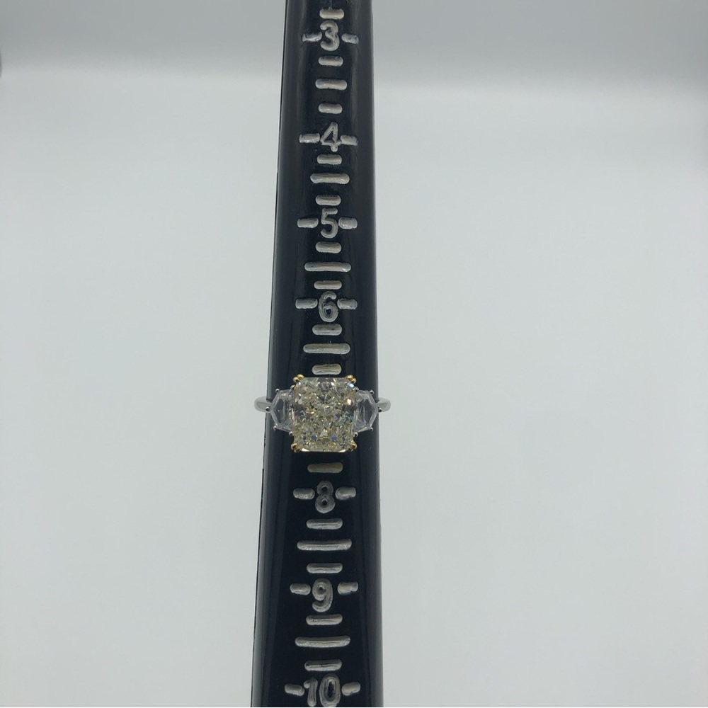 4ct Radiant Cut Champagne Ring - Picture 10 of 14
